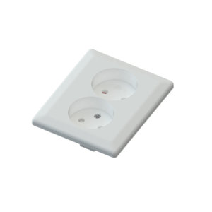 Euro Classic pro double socket white low 16A+without earth for box mounting