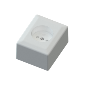 Euro Classic pro single socket white 16A+without earth for surface mounting