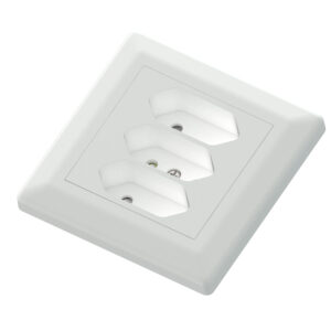 Euro Classic pro 3 way Euro white socket 300W for box mounting