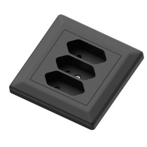 Euro Classic pro 3 way Euro black socket 300W for box mounting