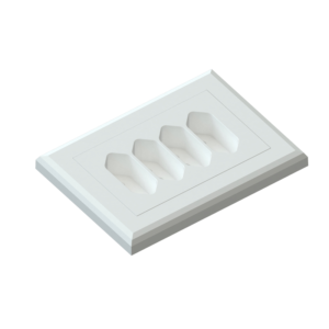Edge 1,5 x 4 Euro with frame white