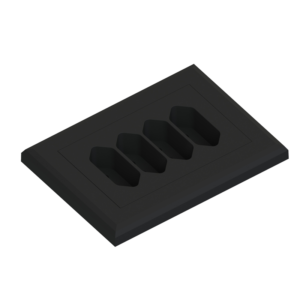 Edge 1,5 x 4 Euro with frame black