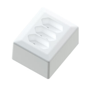 Euro Classic surface mounting 3 way Euro socket 2.5A white