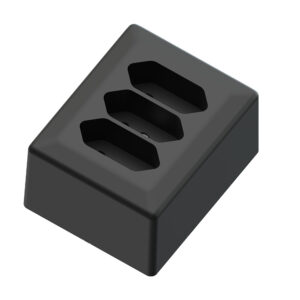 Euro Classic surface mounting 3 way Euro socket 2.5A black