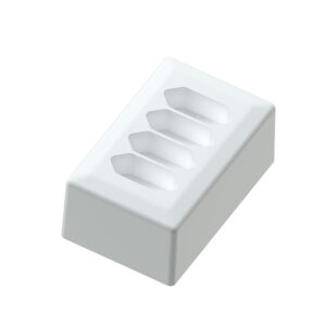 Euro Classic surface mounting 4 way Euro socket 2.5A white