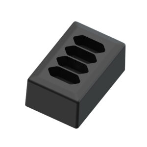 Euro Classic surface mounting 4 way Euro socket 2.5A black