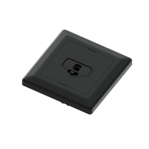 DCL socket 6A with recessed plug with frame black