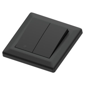 Euro classic switch recessed 1+2 pole black (2+1)
