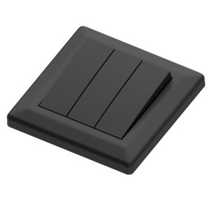 Euro classic switch recessed 1+1+1 pole black (1+1+1)