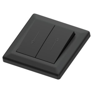 Euro classic switch recessed 2-pole shutters black (2M)
