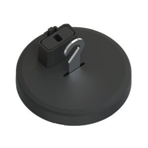 DCL socket with hook and DCL plug black for surface mounting
